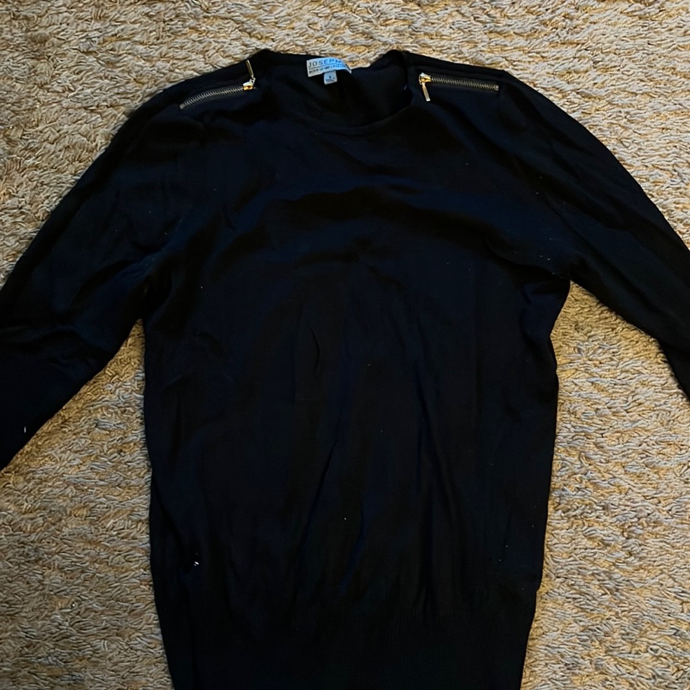 Joseph A Shouldered-Zipper Top